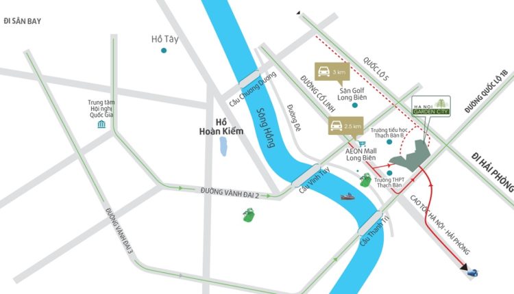 Vị Trí Hà Nội Garden City Thạch Bàn